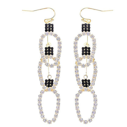 Statement Clear Triple Christmas Light Earrings Trendy Fashion Jewelry