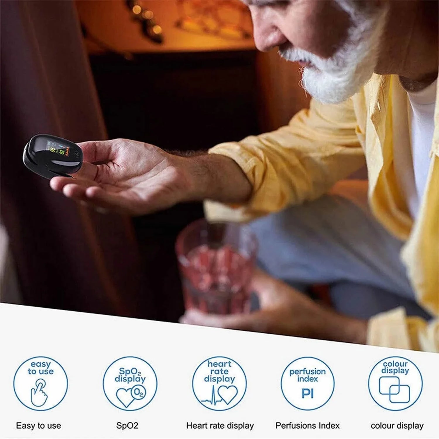 Finger Pulse Oximeter – Heart Rate &amp; SPO2 Monitor