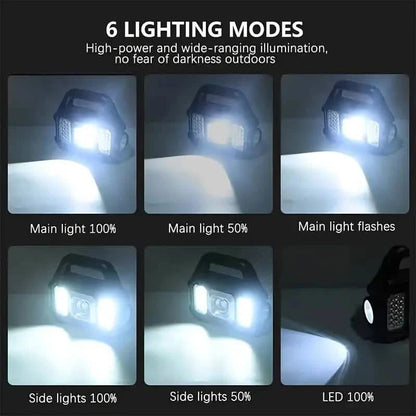 Solar Portable Flashlight &amp; Handheld Searchlight with Side Lights
