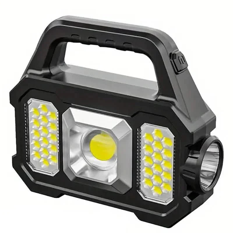 Solar Portable Flashlight &amp; Handheld Searchlight with Side Lights