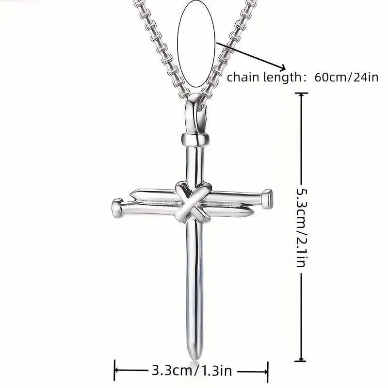 Titanium Steel Casting Steel Nails Cross Men&