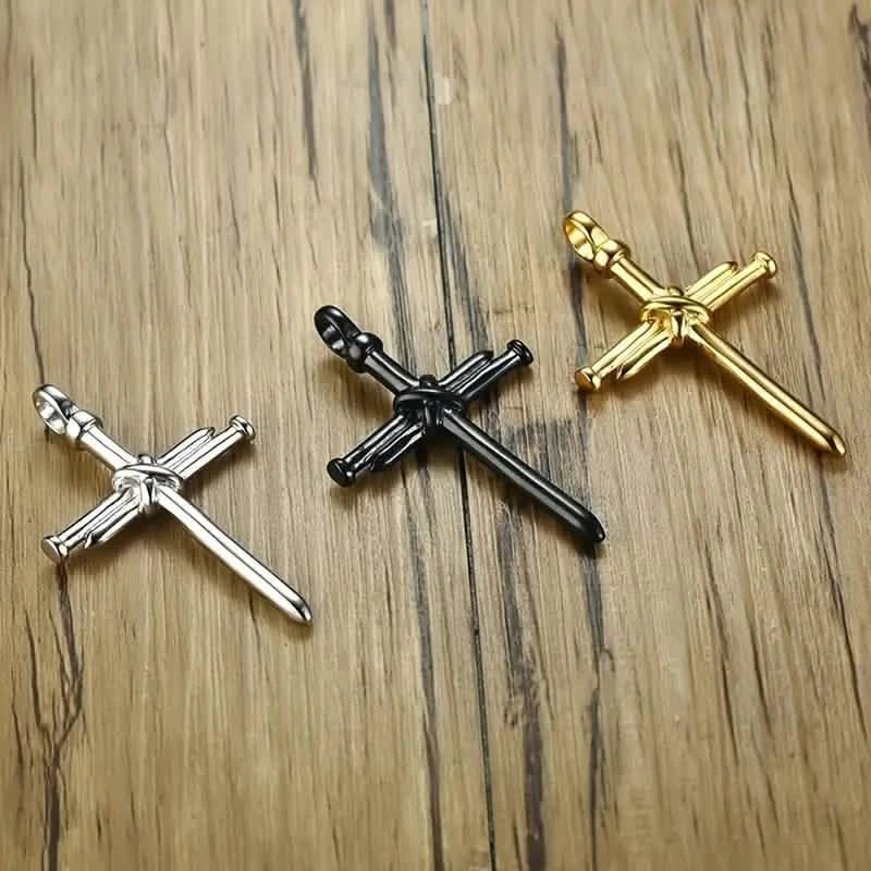Titanium Steel Casting Steel Nails Cross Men&