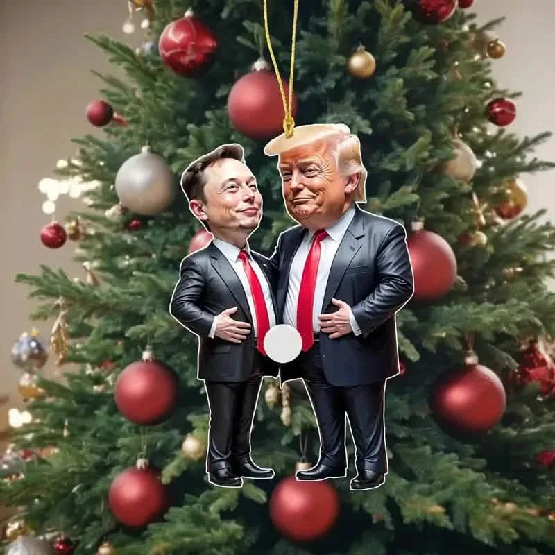 Trump &amp; Musk Acrylic Hanging Ornament