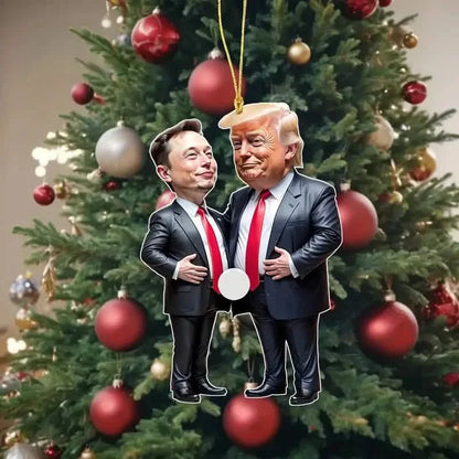 Trump &amp; Musk Acrylic Hanging Ornament