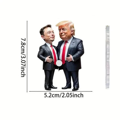 Trump &amp; Musk Acrylic Hanging Ornament