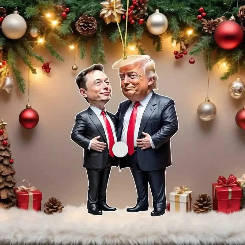 Trump &amp; Musk Acrylic Hanging Ornament
