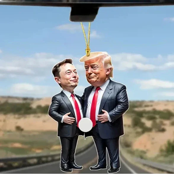 Trump &amp; Musk Acrylic Hanging Ornament