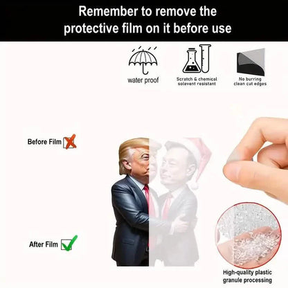Trump &amp; Musk Photo Acrylic Ornament Versatile Hanging Decor