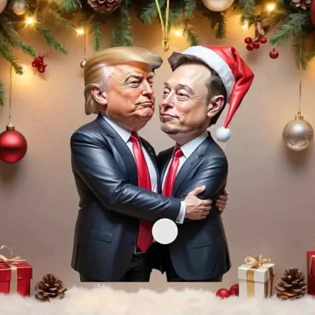 Trump &amp; Musk Photo Acrylic Ornament Versatile Hanging Decor