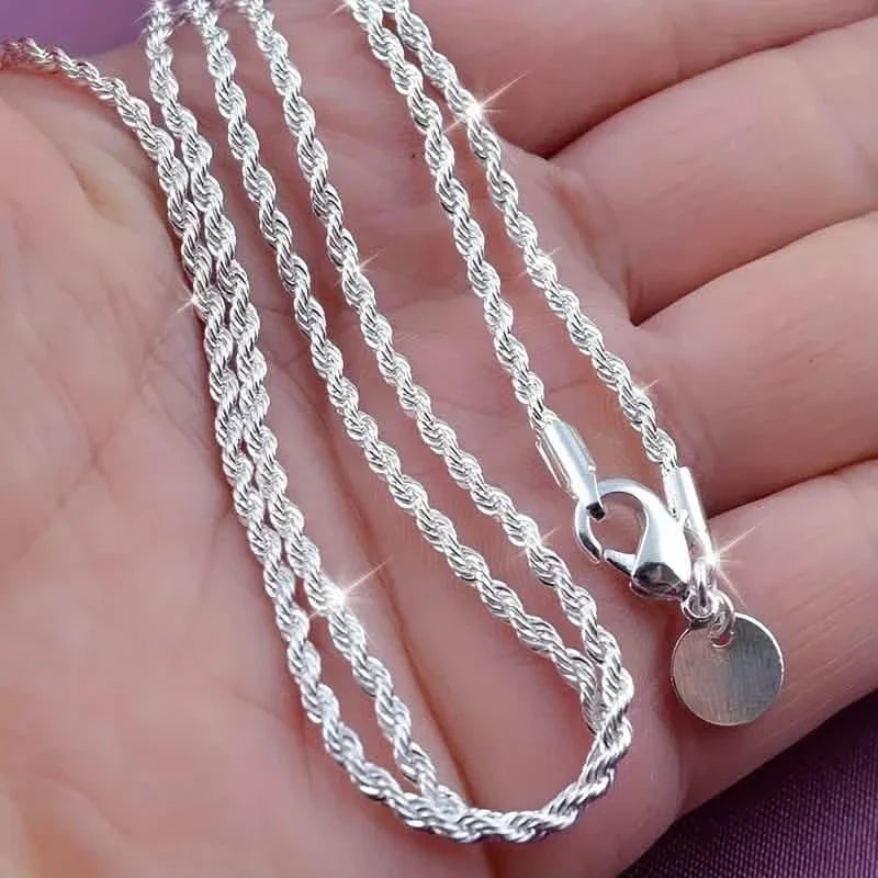 Twist Rope Chain Necklace Women&