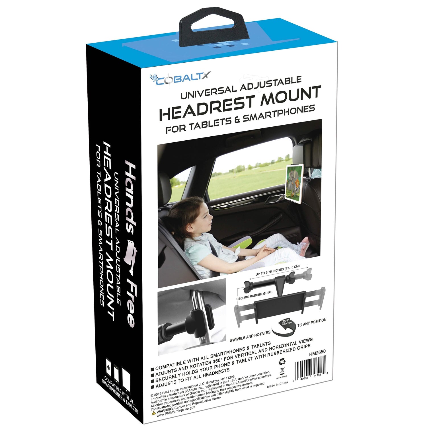 Universal Adjustable Headrest Mount for Tablets &amp; Smartphones