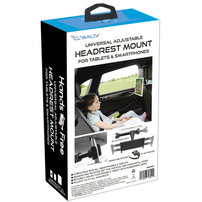 Universal Adjustable Headrest Mount for Tablets &amp; Smartphones