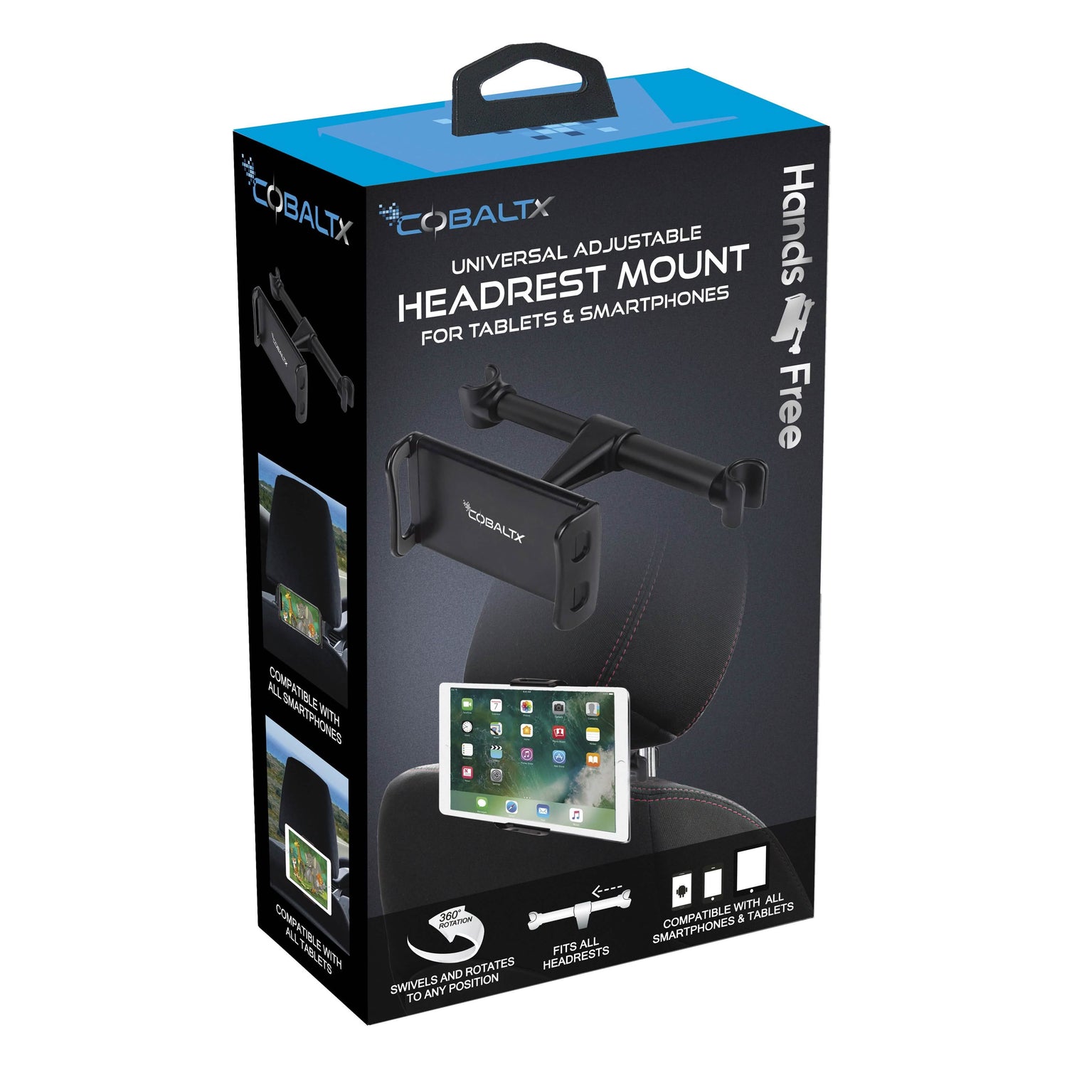 Universal Adjustable Headrest Mount for Tablets &amp; Smartphones