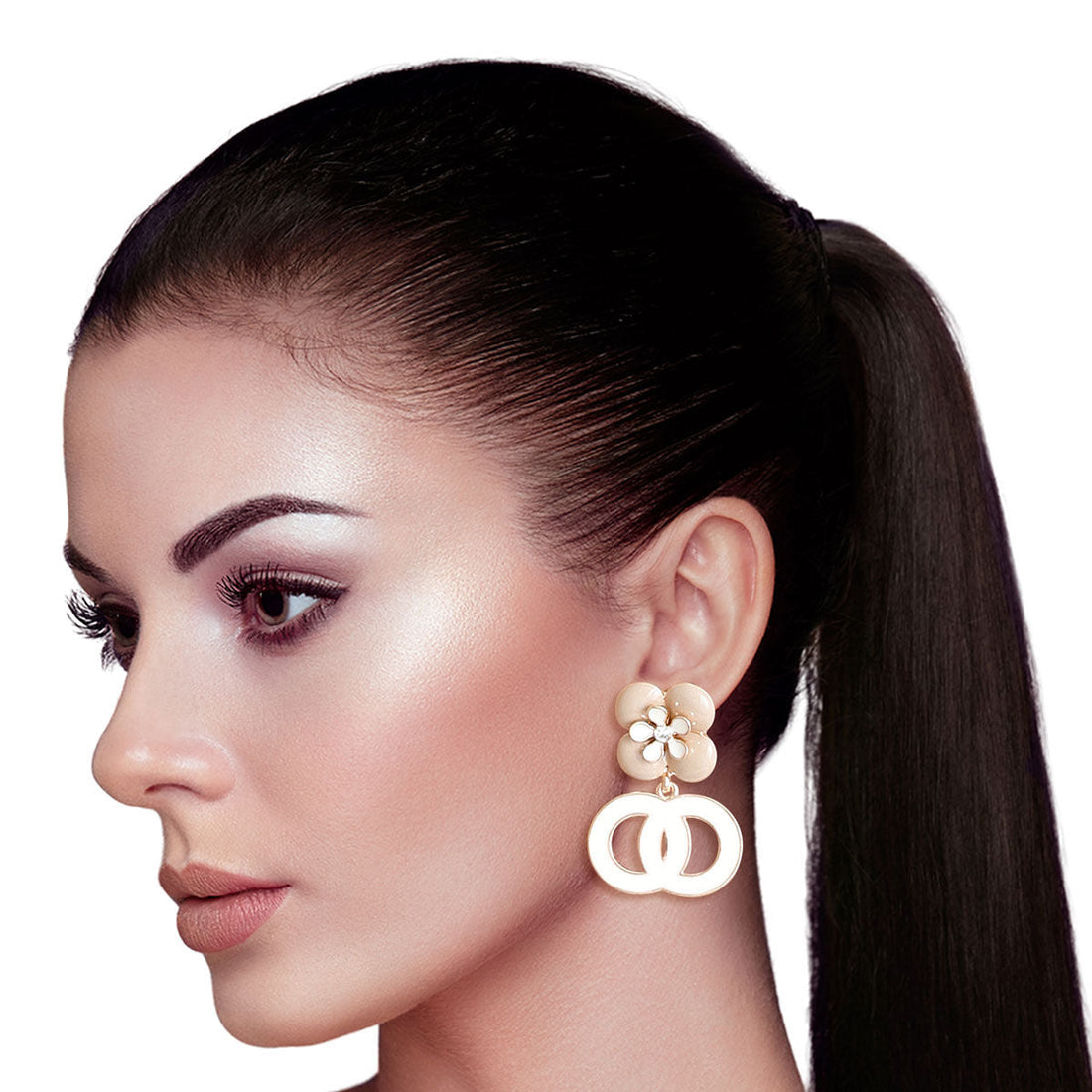 Statement Ivory Essence Earrings Bespoke Blooms Stylish Fashion Jewelry
