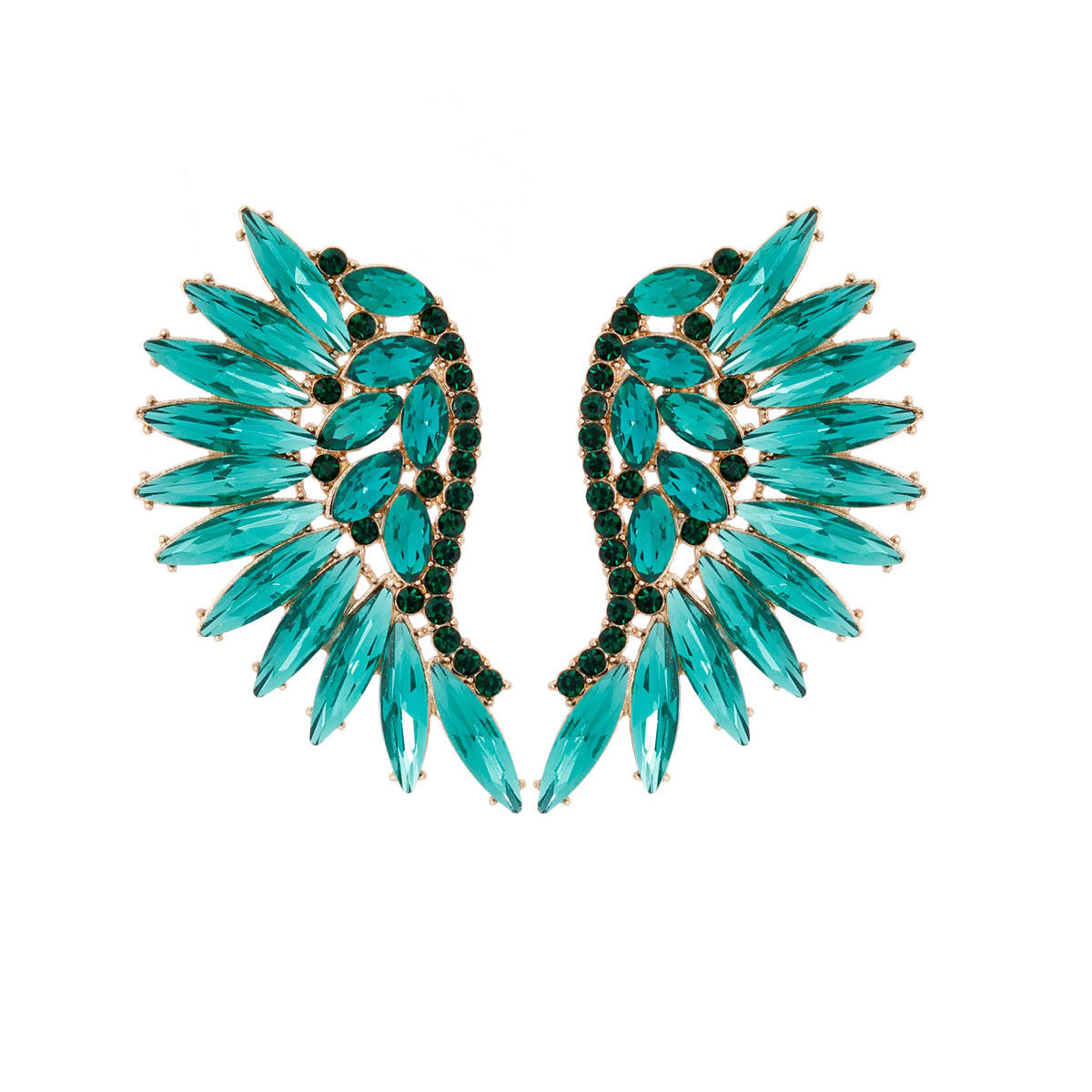 Statement Green Wing Earrings – Trendy Fashion Jewelry Accessory