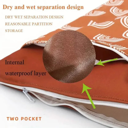 Waterproof Reusable Wet Bag Wet Dry Bags For Cloth Diapers &amp; Breast Pump Parts