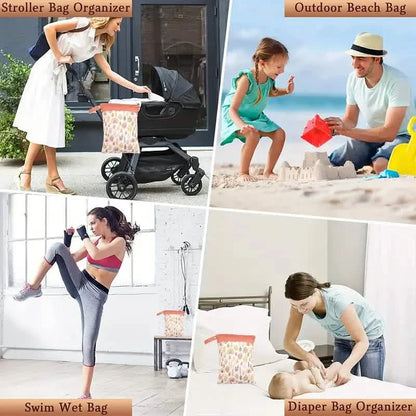 Waterproof Reusable Wet Bag Wet Dry Bags For Cloth Diapers &amp; Breast Pump Parts