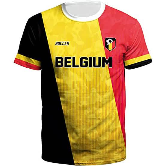 World Cup 2022 Soccer Jersey Women &amp; Mens Football T-Shirts Belgium